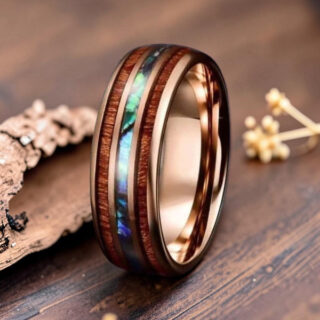 Bague fiancaille bois