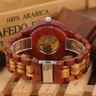 Montre bois automatique homme