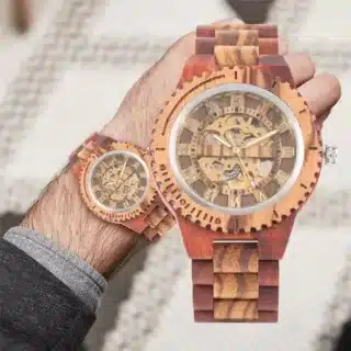 Montre bois automatique homme