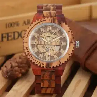Montre bois automatique homme