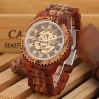 Montre bois automatique homme