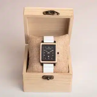 Montre bois bracelet cuir – Image 3
