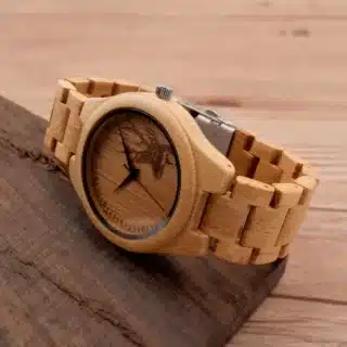 Montre bois cerf
