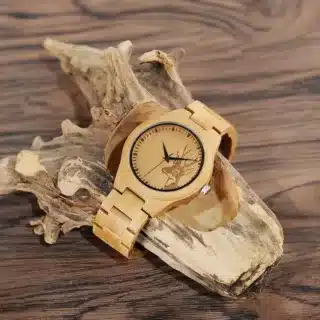 Montre bois cerf