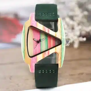 Montre bois cuir