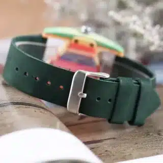 Montre bois cuir