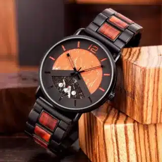 Montre bois metal