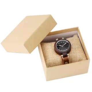 Montre cuir et bois
