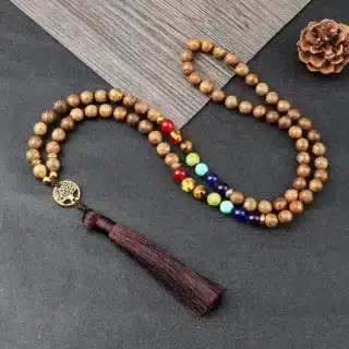 Collier arbre de vie bois – Image 3
