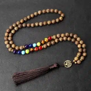Collier arbre de vie bois