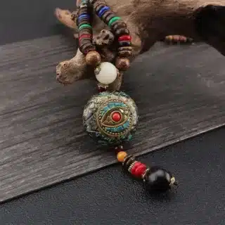 Collier bois ethnique – Image 3