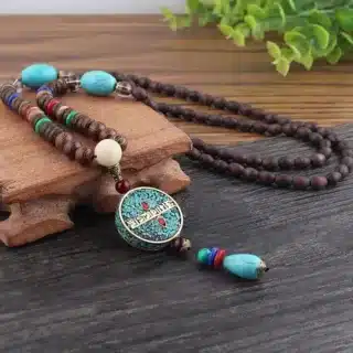 Collier bois bouddhiste – Image 6