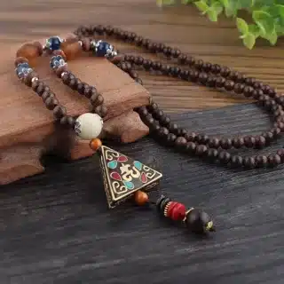 Collier bois bouddhiste – Image 4
