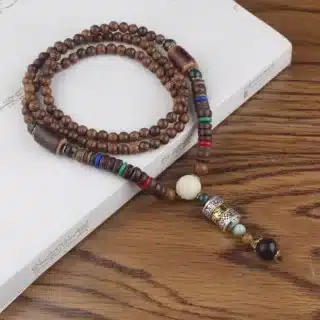 Collier bois bouddhiste – Image 3
