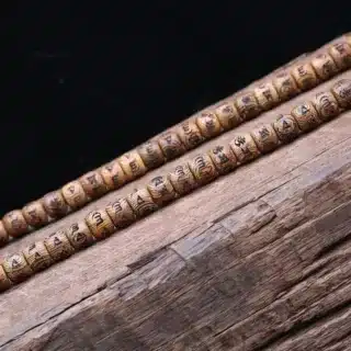 Collier tibetain bois – Image 4