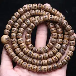 Collier tibetain bois – Image 3