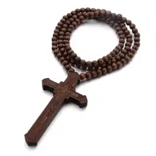 Collier croix chretienne bois – Image 6