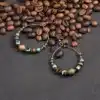 Boucle d oreille bois ethnique