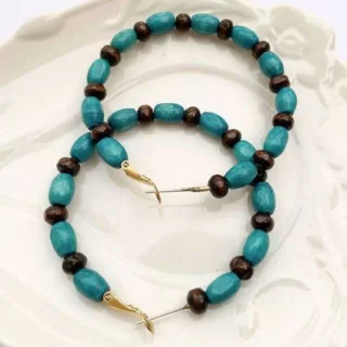 Boucle d oreille creole bois