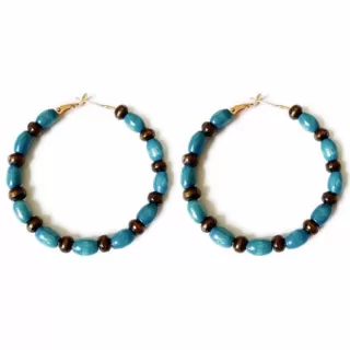 Boucle d oreille creole bois