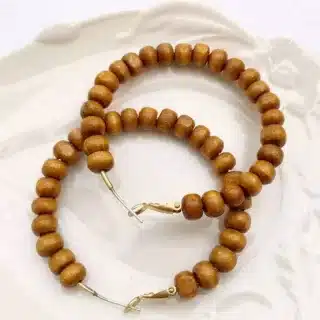 Boucle d oreille creole bois