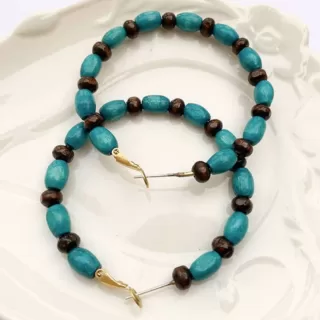 Boucle d oreille creole bois