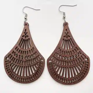 Boucle d oreille en bois femme