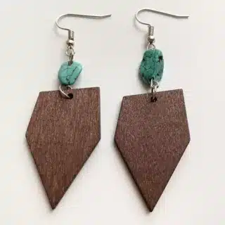Boucle d oreille en bois femme