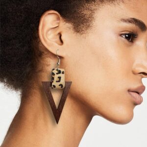 Boucle d oreille en bois femme