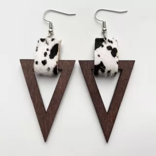 Boucle d oreille en bois femme
