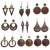 Boucle d oreille en bois femme