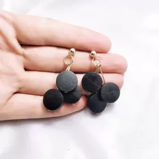 Boucle oreille bois femme