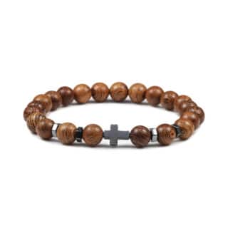 Bracelet chapelet bois