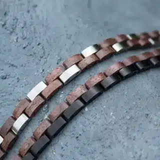 Bracelet homme bois metal