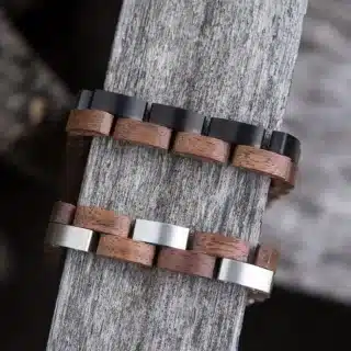 Bracelet homme bois metal