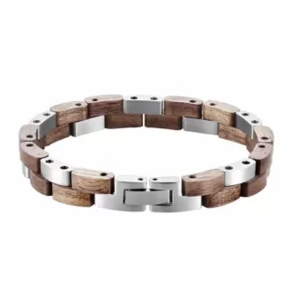 Bracelet homme bois metal