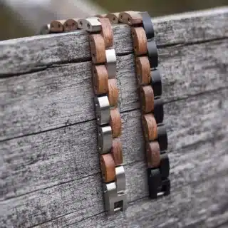 Bracelet homme bois metal
