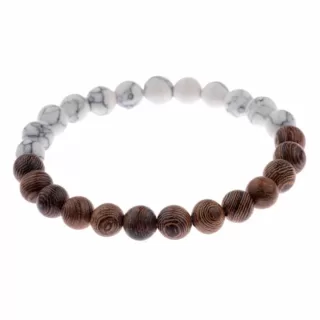 Bracelet perle bois homme
