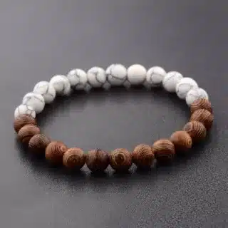 Bracelet perle bois homme