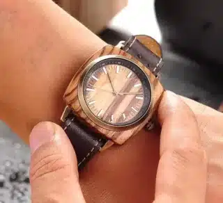 Montre homme bois et cuir – Image 2