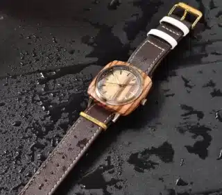 Montre homme bois et cuir – Image 3