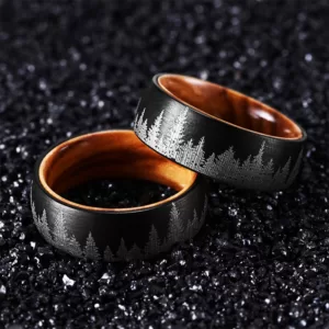 Bague bois arbre de vie