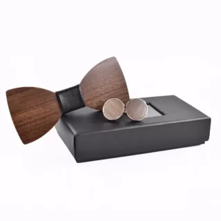 Noeud papillon bois homme
