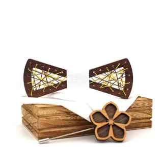 Alternative view of Noeud papillon bois original