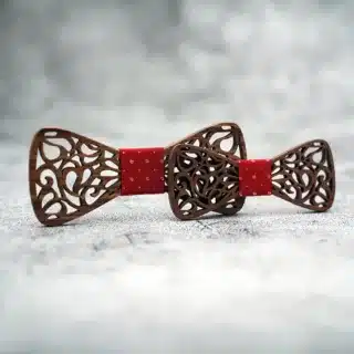 Noeud papillon bois pere fils