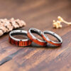 Bague incrustation bois