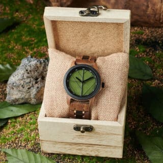 Montre Bois Feuille 2