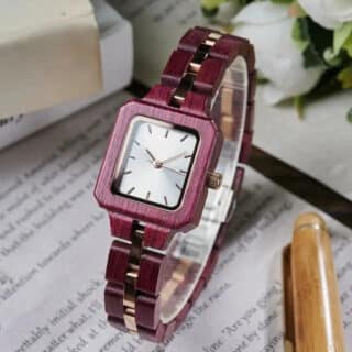 Montre Cadran Bois Femme 2