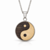 Collier bois yin yang